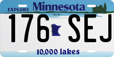 MN license plate 176SEJ