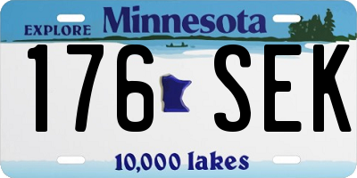 MN license plate 176SEK