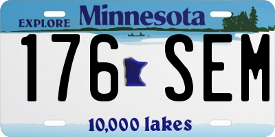 MN license plate 176SEM
