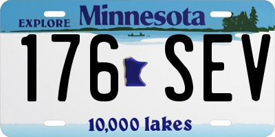 MN license plate 176SEV