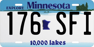 MN license plate 176SFI