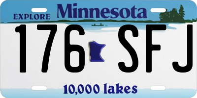 MN license plate 176SFJ