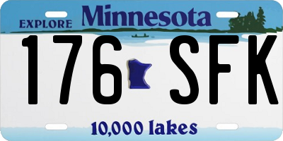 MN license plate 176SFK