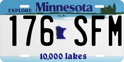 MN license plate 176SFM