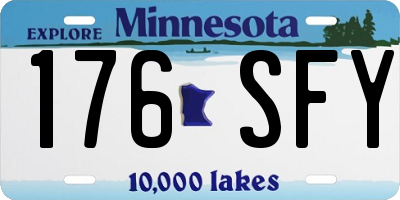 MN license plate 176SFY