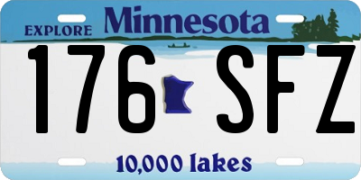 MN license plate 176SFZ