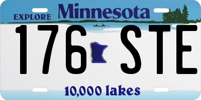 MN license plate 176STE