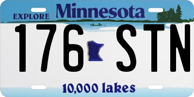 MN license plate 176STN