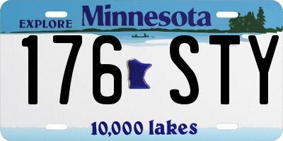 MN license plate 176STY