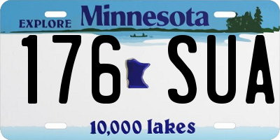 MN license plate 176SUA