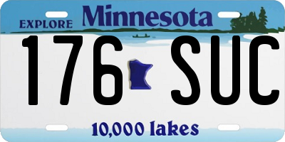 MN license plate 176SUC