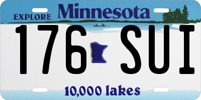 MN license plate 176SUI