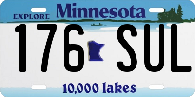 MN license plate 176SUL