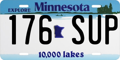 MN license plate 176SUP