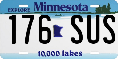 MN license plate 176SUS