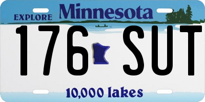 MN license plate 176SUT