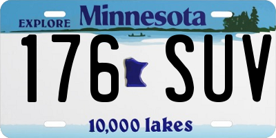 MN license plate 176SUV