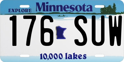 MN license plate 176SUW