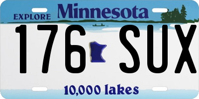 MN license plate 176SUX