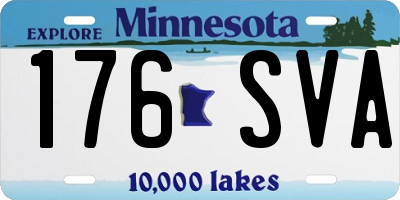 MN license plate 176SVA