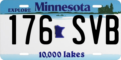MN license plate 176SVB