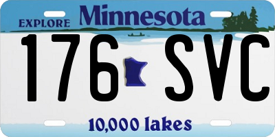 MN license plate 176SVC