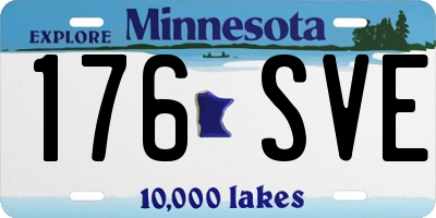 MN license plate 176SVE