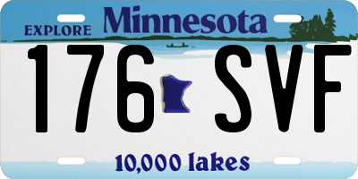 MN license plate 176SVF