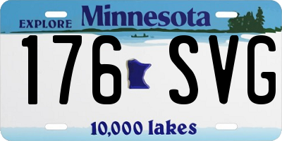 MN license plate 176SVG
