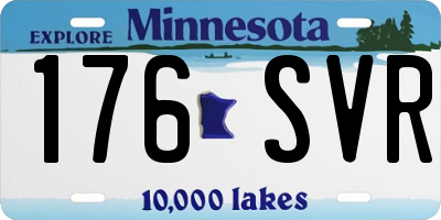 MN license plate 176SVR