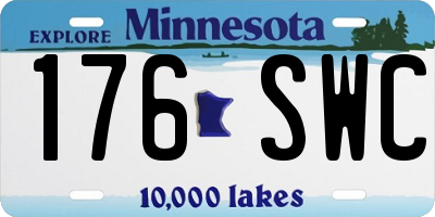 MN license plate 176SWC