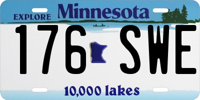 MN license plate 176SWE