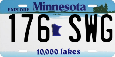 MN license plate 176SWG