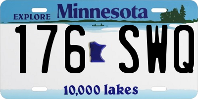 MN license plate 176SWQ