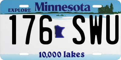 MN license plate 176SWU