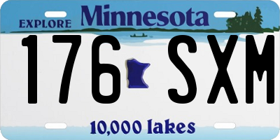 MN license plate 176SXM