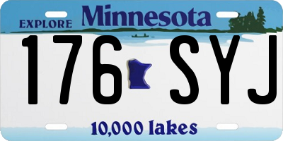 MN license plate 176SYJ