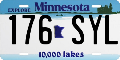 MN license plate 176SYL