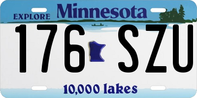 MN license plate 176SZU