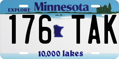 MN license plate 176TAK