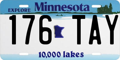 MN license plate 176TAY