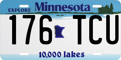 MN license plate 176TCU