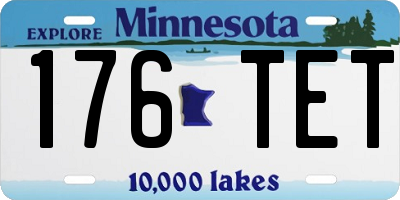MN license plate 176TET