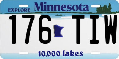 MN license plate 176TIW