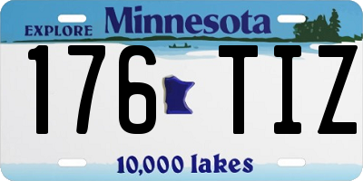 MN license plate 176TIZ