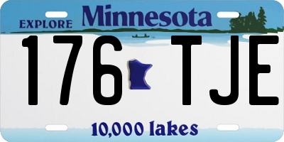 MN license plate 176TJE