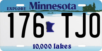 MN license plate 176TJO