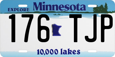 MN license plate 176TJP
