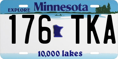 MN license plate 176TKA