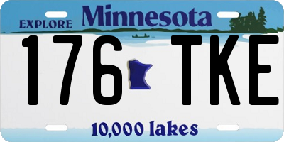 MN license plate 176TKE